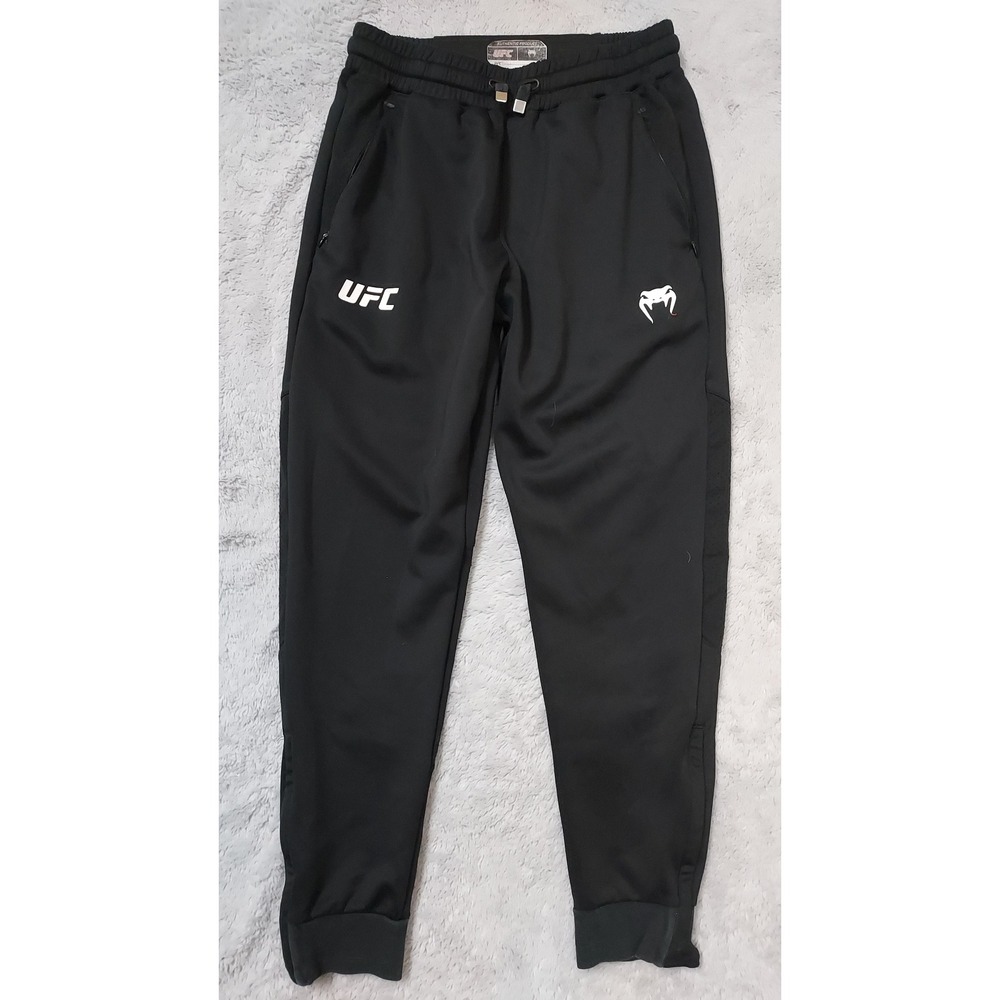 Venum UFC Pants Mens Medium Activewear Training Joggers Black MMA Drawstring M